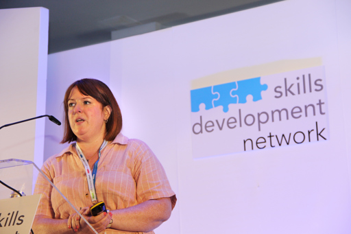 Claire McGrady, Digital Skills and Workforce Development Manager talking at the Skills Development Network's Connect Conference